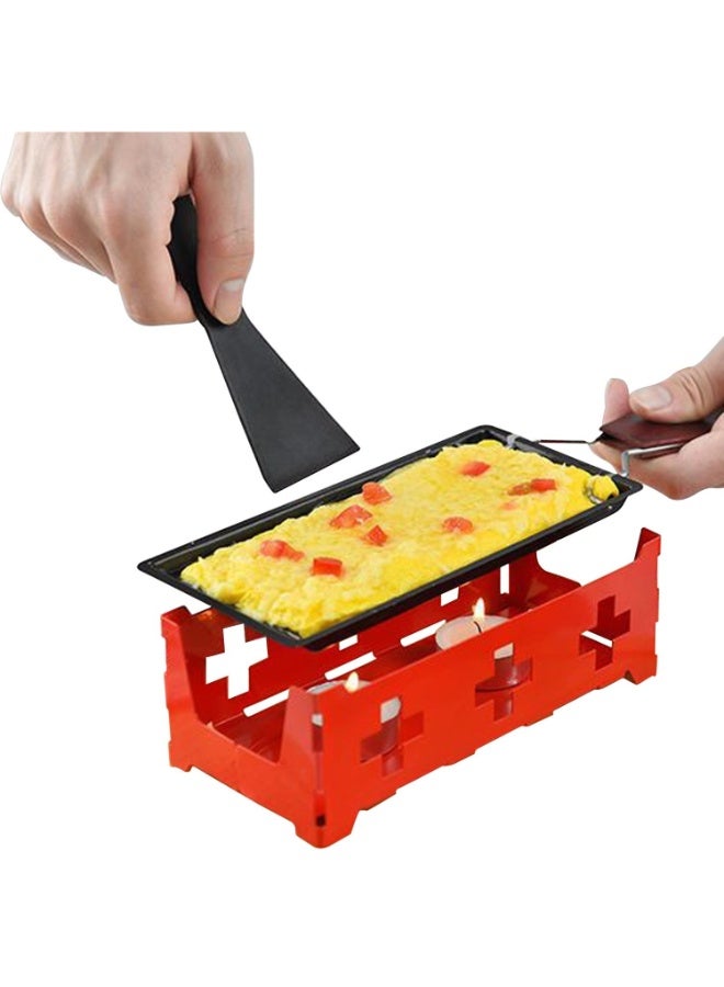 Non-Stick Raclette Cheese Tool Red/Black 19.6 x 9.8 x 7.3cm