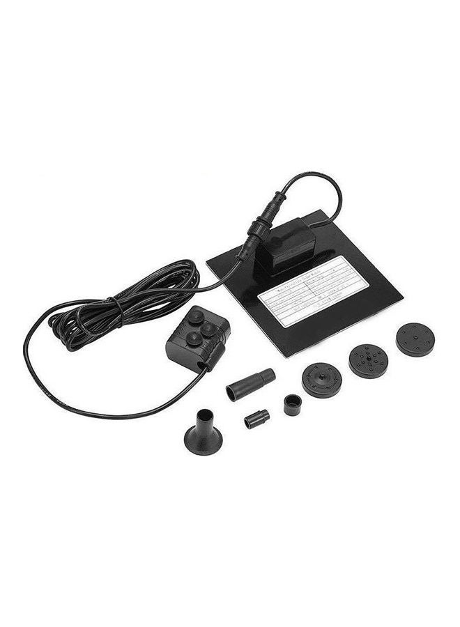 Solar Water Pump Pool Fountain Kit Black