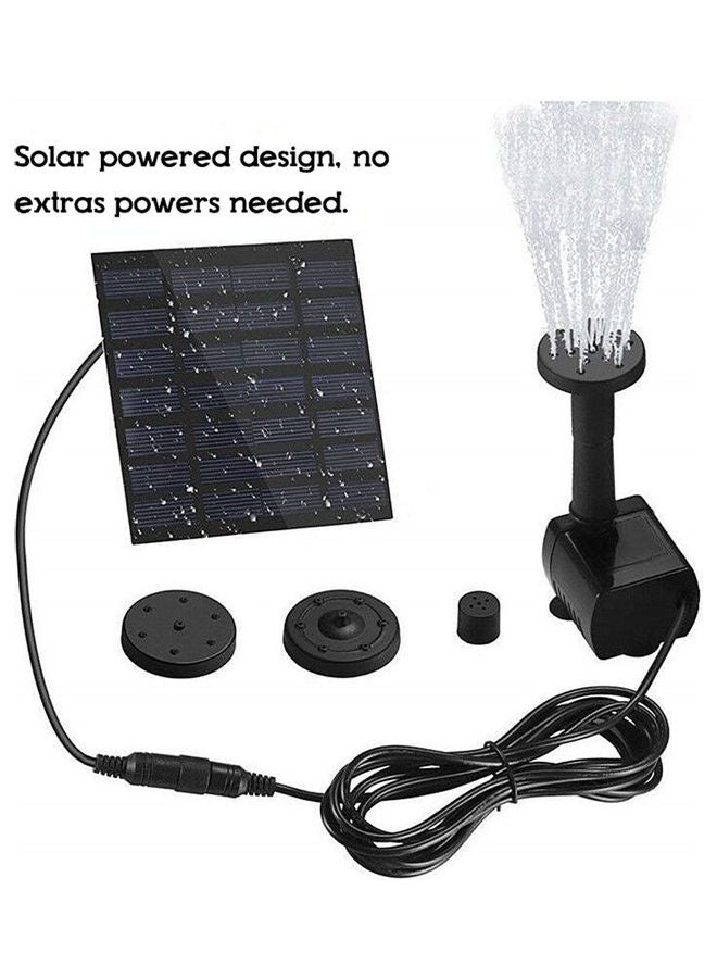 Solar Water Pump Pool Fountain Kit Black