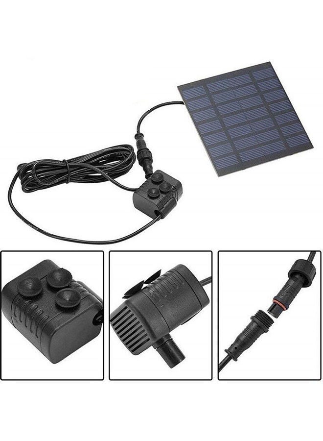 Solar Water Pump Pool Fountain Kit Black