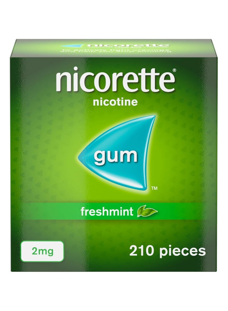 Nicorette Freshmint 2mg Gum (210 Pieces)