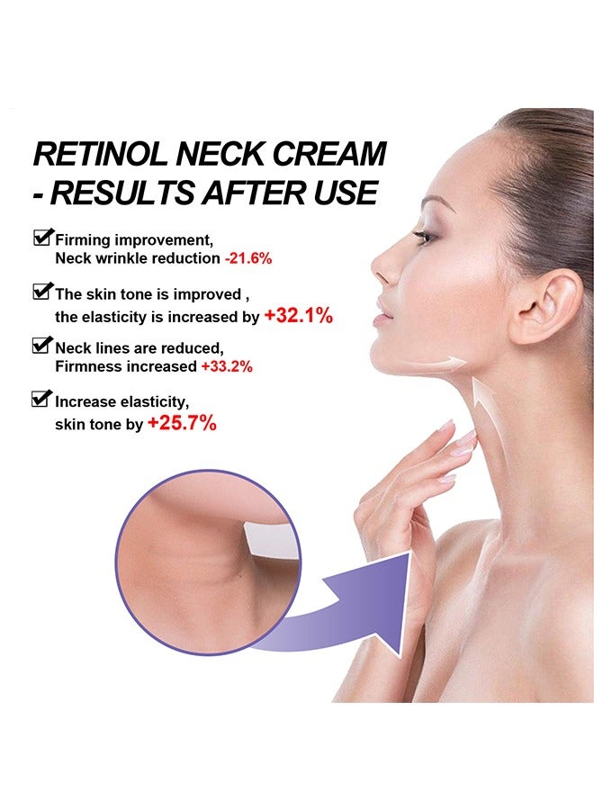 Retinol Neck Cream -Firming and Moisturizing Brighten Skin Neck Massage,Reshape Swan Neck