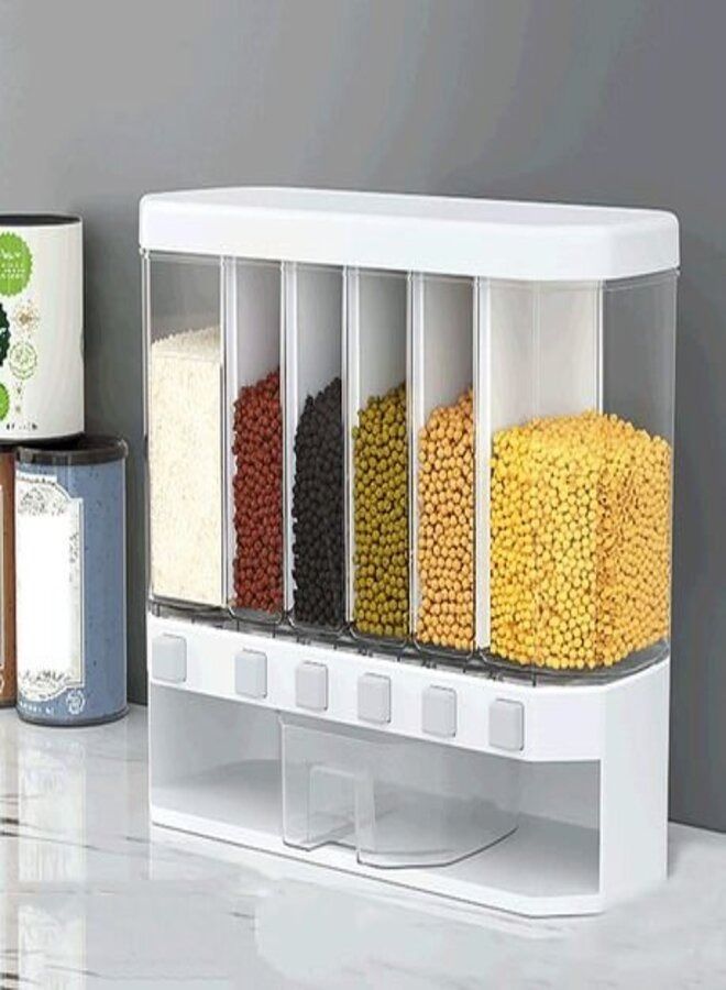 Multiple 6 in 1 Dispenser For Grains & Cereals - Dry food storage system