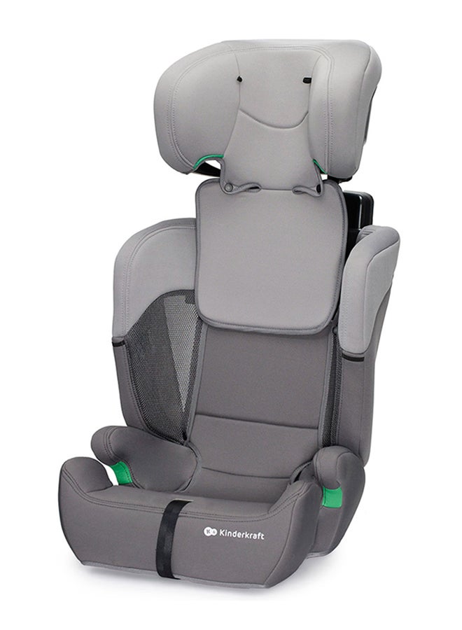 Car Seat Comfort Up, I - Size Booster Child Seat, With 5 Point Harness, Adjustable Headrest, For Toddlers , Infant, Group 1/2/3, 9 - 36 Kg, Up To 12 Years, Grey