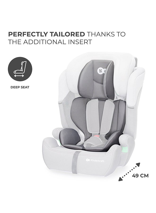 Car Seat Comfort Up, I - Size Booster Child Seat, With 5 Point Harness, Adjustable Headrest, For Toddlers , Infant, Group 1/2/3, 9 - 36 Kg, Up To 12 Years, Grey