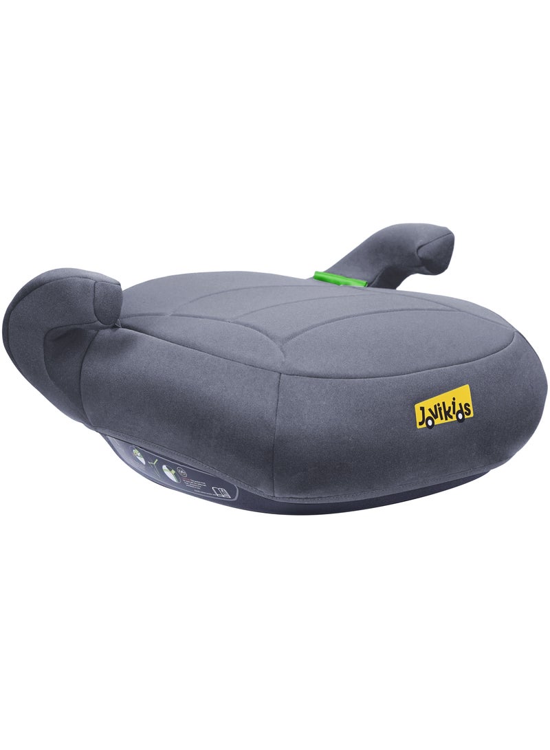Jovikids Yoho I-Size Booster Seat (Group 2/3, 6-12 Years), Portable Car Seats for Kids, Comfortable, Compact, Convenient for Everyday Use and travel, ECE R129, Grey