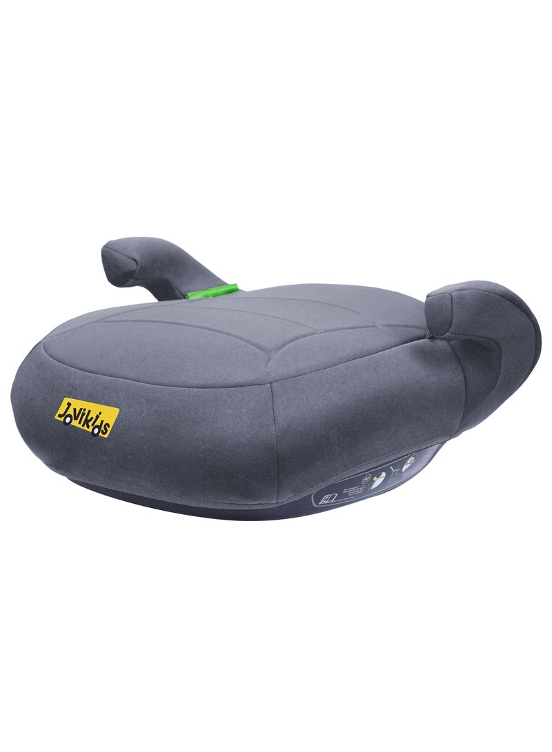 Jovikids Yoho I-Size Booster Seat (Group 2/3, 6-12 Years), Portable Car Seats for Kids, Comfortable, Compact, Convenient for Everyday Use and travel, ECE R129, Grey