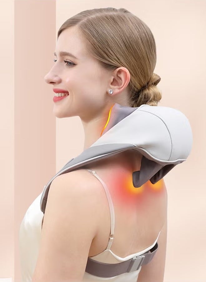 Mini Kneading Neck Massager Shoulder And Neck Hot Compress Massager Trapezius Massage Free Hands