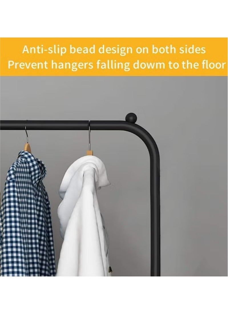 Multifunctional hanger coat rack family bedroom storage rack double pole plus base shoe rack black