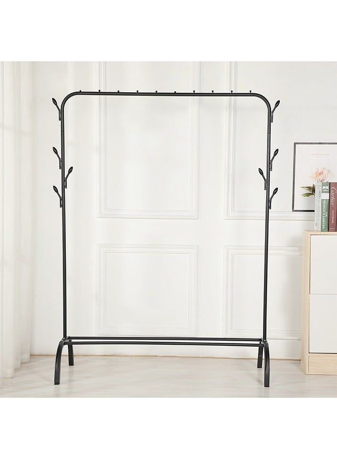 Freestanding Clothes Rack, Metal Construction，Black