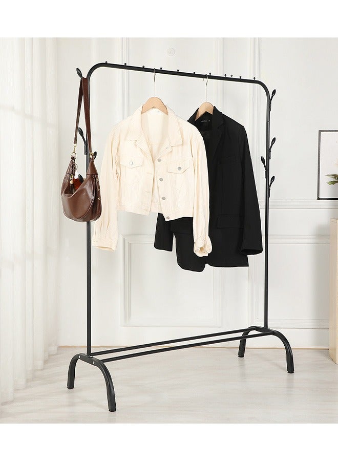 Freestanding Clothes Rack, Metal Construction，Black