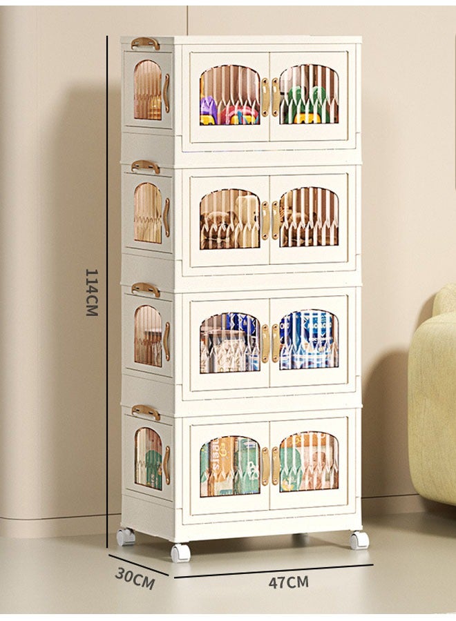 4 Layers Stylish Multi-Functional Storage Cabinet Wardrobe