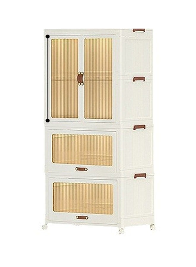 2 Layers Stylish Multi-Functional Storage 1 Cabinet & 2 Wardrobe