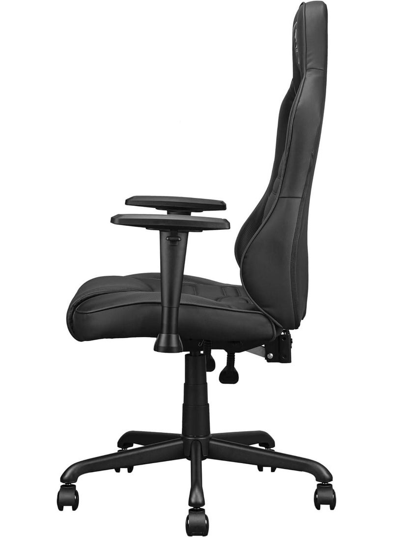 COUGAR Fusion S Ergonomic Gaming Chair, PVC Faux Leather, Metal 5-Star Base, , Built-in 3D Curved Lumbar Support, Adjustable Armrest, Class 4 Gas Lift Cylinder, 120 kg, Black | 3MFSLBLB.0001