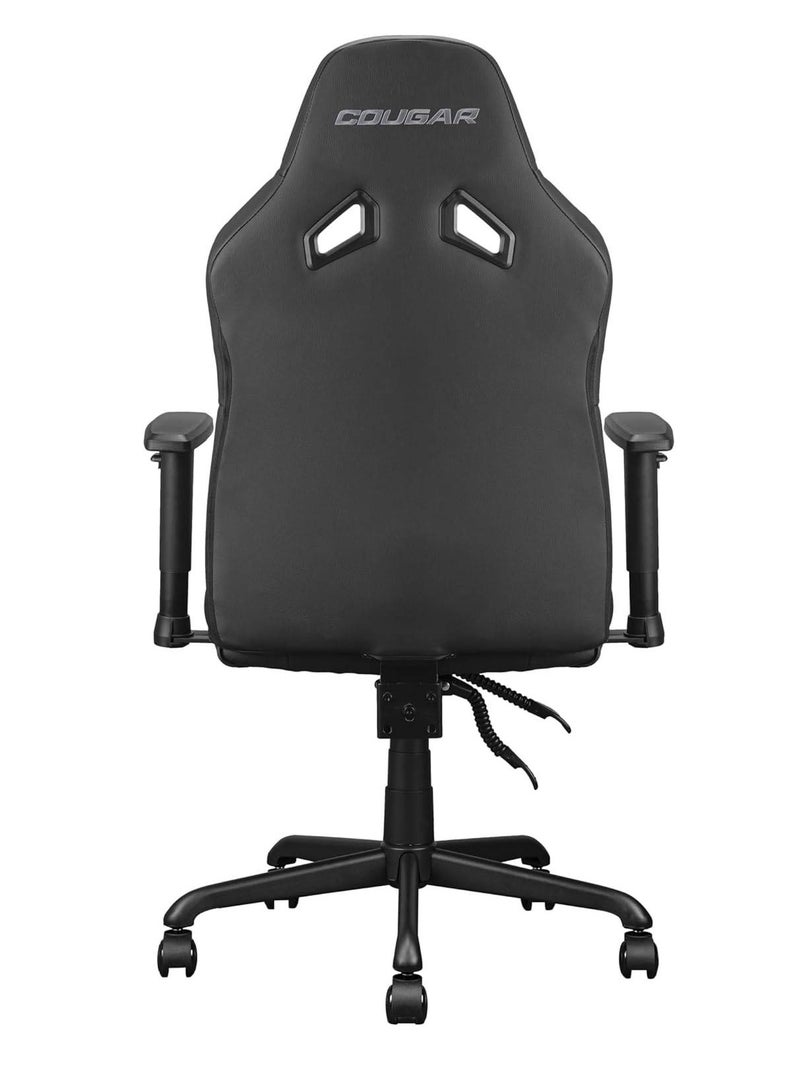 COUGAR Fusion S Ergonomic Gaming Chair, PVC Faux Leather, Metal 5-Star Base, , Built-in 3D Curved Lumbar Support, Adjustable Armrest, Class 4 Gas Lift Cylinder, 120 kg, Black | 3MFSLBLB.0001