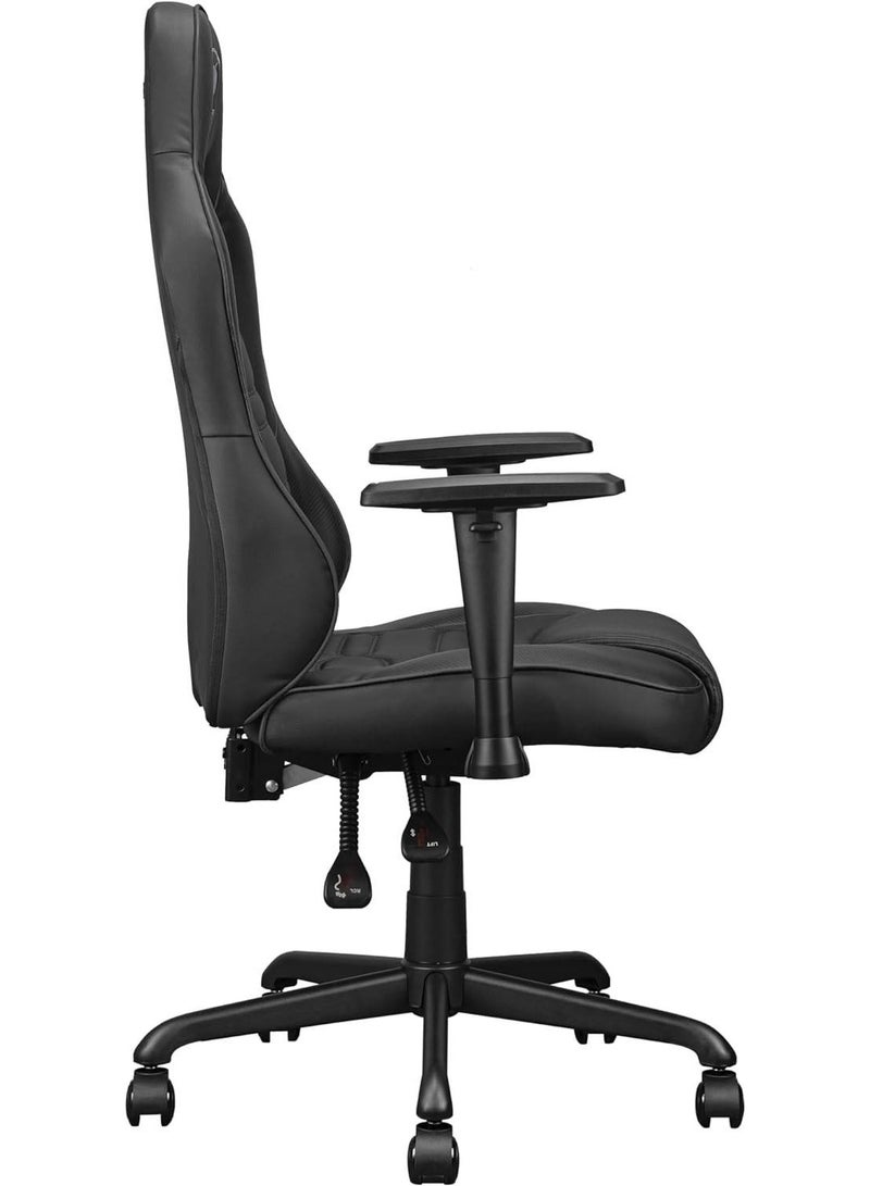 COUGAR Fusion S Ergonomic Gaming Chair, PVC Faux Leather, Metal 5-Star Base, , Built-in 3D Curved Lumbar Support, Adjustable Armrest, Class 4 Gas Lift Cylinder, 120 kg, Black | 3MFSLBLB.0001