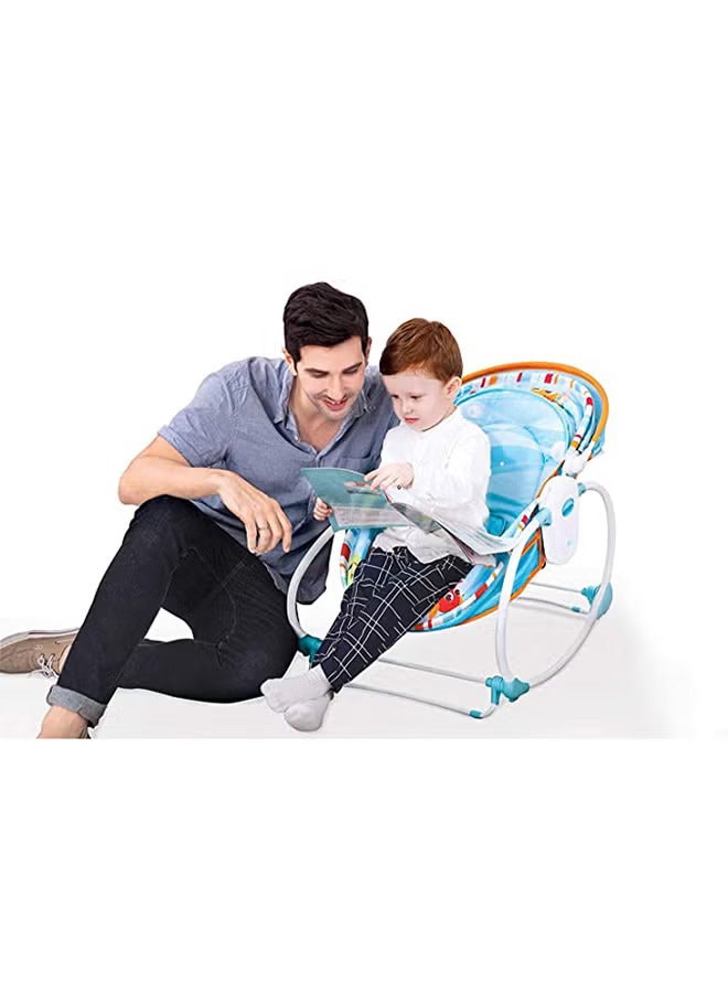 Baby Bassinet with Canopy - Portable Infant Rocking Cradle with Toy Bar and Soothing Vibration | 5-in-1 Foldable Baby Crib and Sleeper