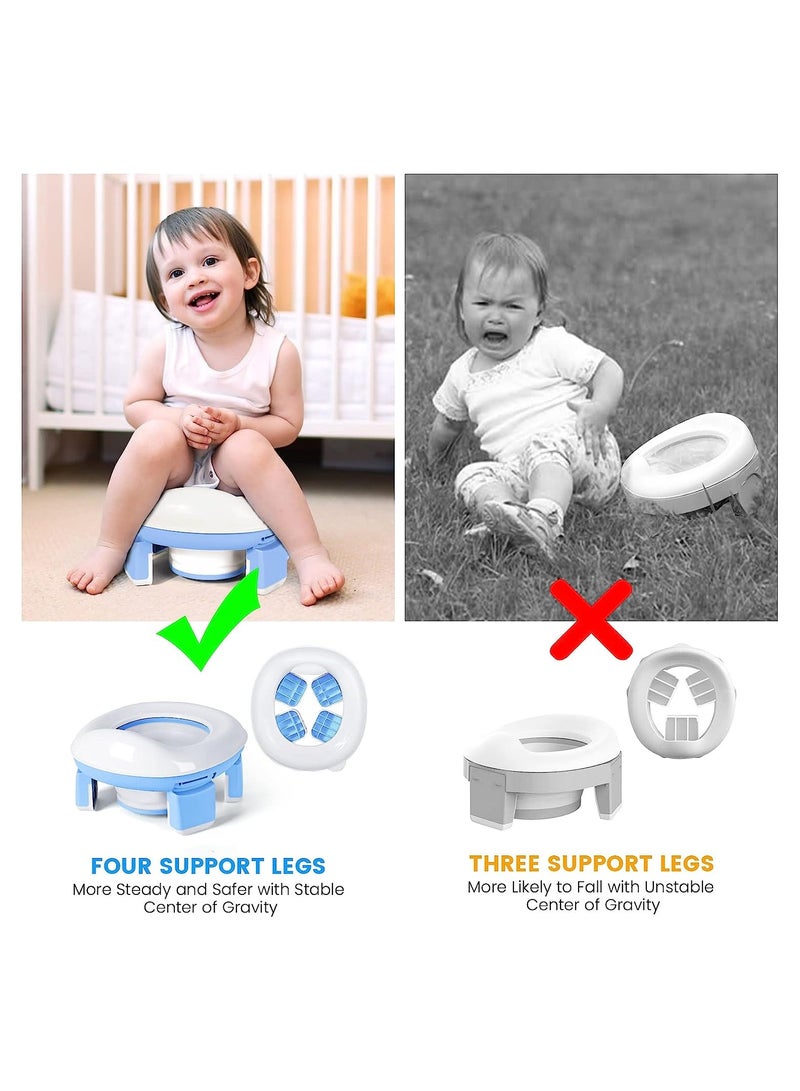 Portable Potty Training Toilet for Boys and Girls with Storage Bag - Foldable Travel Potty Chair, Indoor and Outdoor Potty Seat for Toddlers, Easy to...