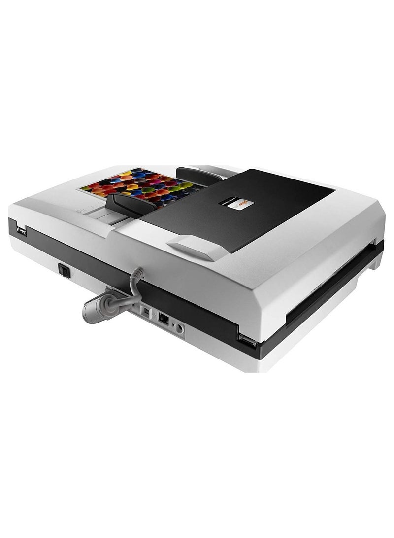 Plustek SmartOffice PL4080 ADF 600 x 600 DPI Flatbed & ADF Scanner, Schwarz, Grau – Scanner