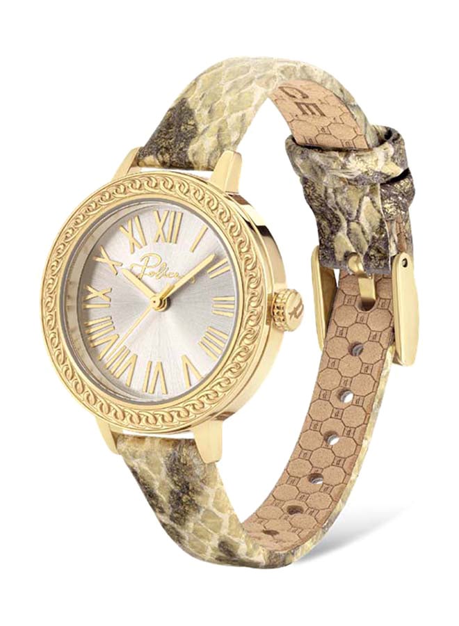 women Leather Analog Wrist Watch P 16025BSG-04