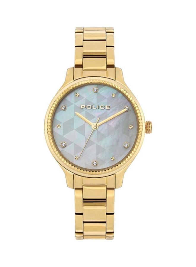 Women's Tropea Round Shape Stainless Steel Analog Wrist Watch 34 mm - Gold - P 15695BSG-D28M