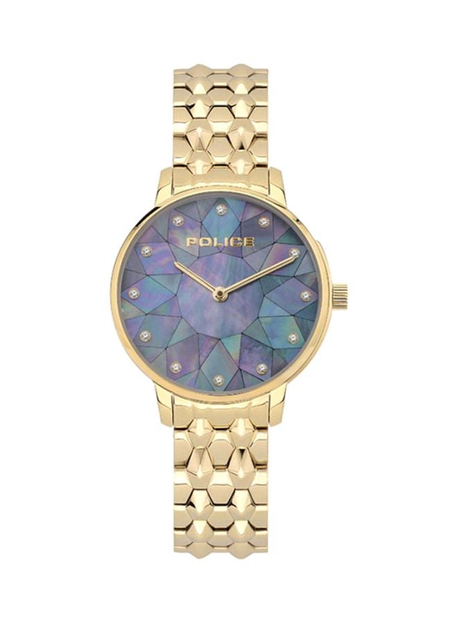 Women's Chapada Round Shape Stainless Steel Analog Wrist Watch 32 mm - Gold - P 15700LSG-D58M