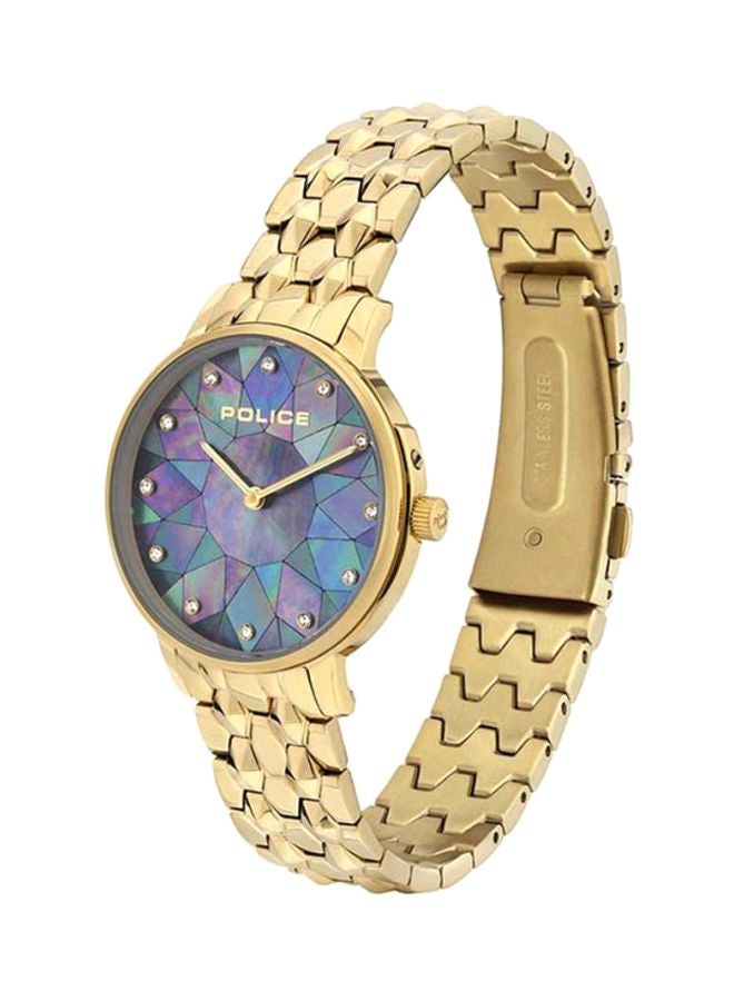 Women's Chapada Round Shape Stainless Steel Analog Wrist Watch 32 mm - Gold - P 15700LSG-D58M