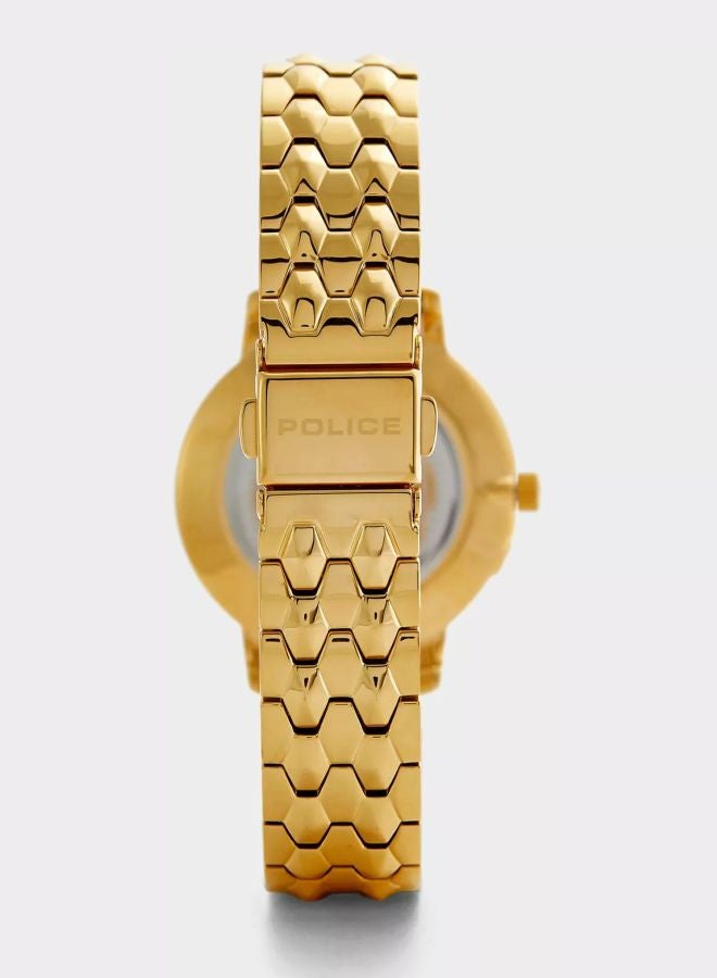 Women's Chapada Round Shape Stainless Steel Analog Wrist Watch 32 mm - Gold - P 15700LSG-D58M