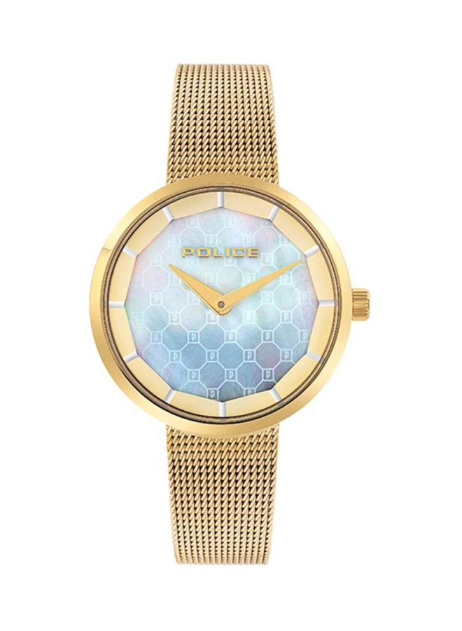 Women's Vernazza Round Shape Stainless Steel Analog Wrist Watch 32 mm - Gold - P 15701LSG-D28MM