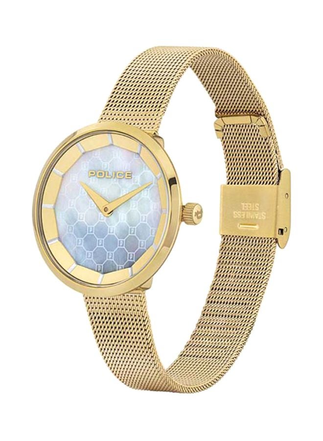 Women's Vernazza Round Shape Stainless Steel Analog Wrist Watch 32 mm - Gold - P 15701LSG-D28MM