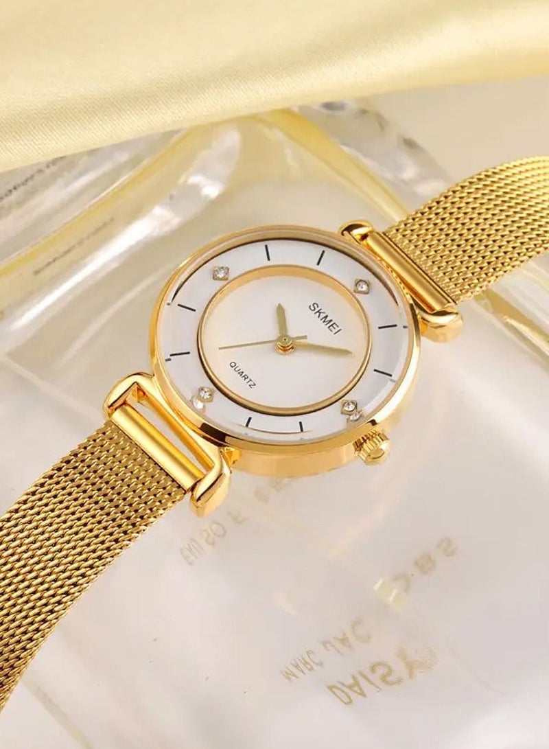 Women’s Fashion Casual Quartz Watch Stainless Steel Mesh Strap -1330