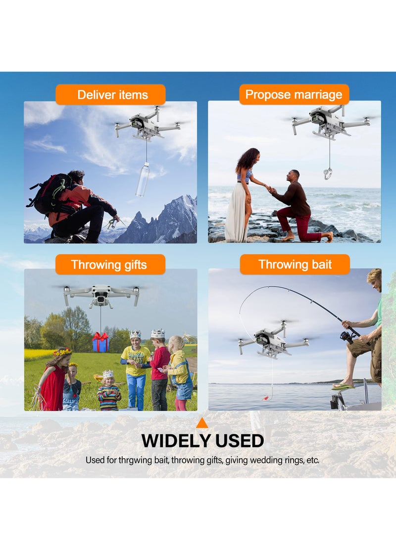 Foldable Air Drop System with Landing Gear for DJI Air 2s/Mavic Air 2 Drone - Multi-Scene Release Device for Fishing Bait and More - Remote Drop Accessory for Easy Aerial Delivery