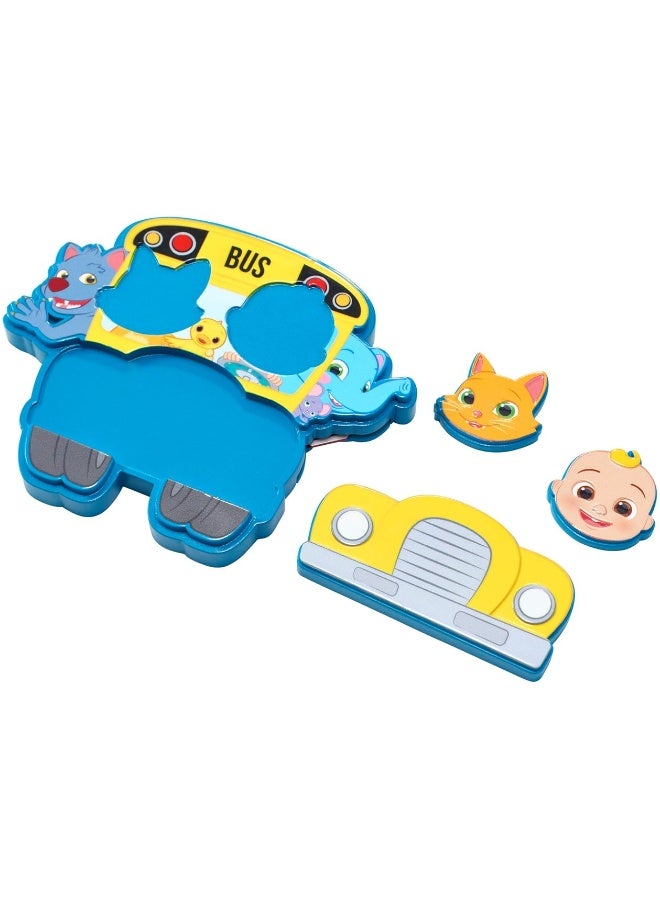 DECOPAC DecoSet CoComelon Ready for Adventure! Cake Topper, 4 Piece Cake Decoration Set With JoJo, Kittens, Wally, and Ello Puzzle Jigsaw (27978)