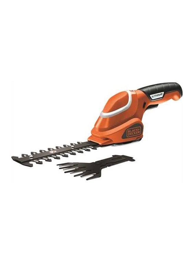 Cordless Shear Shrubber Kit With 2 Blades For Box Hadges And Lawn Hedges 7V Li-Ion GSL700-GB Orange/Black