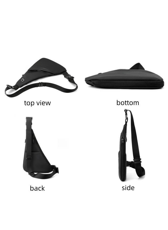 Men's Portable Chest Bag, Boys Scratch-resistant and Waterproof Waist Bag Belt Bag Hip Bag for Daily Commuting/Hiking/Climbing/Cycling, Nylon Sling Bag Side Bag Crossbody Bag for Teenagers/Students