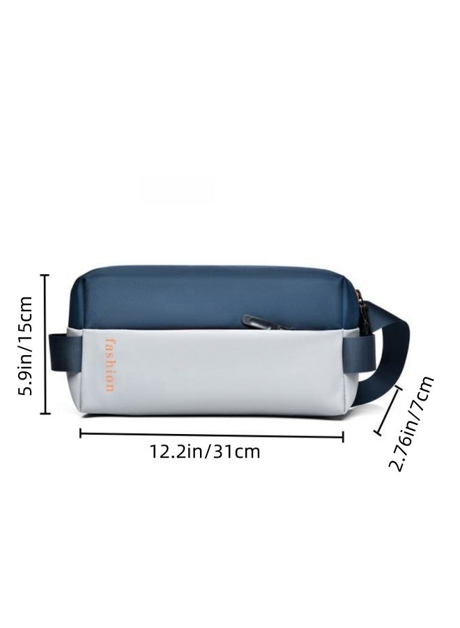 Men's Portable Chest Bag, Boys Scratch-resistant and Waterproof Waist Bag Belt Bag Hip Bag for Daily Commuting/Hiking/Climbing/Cycling, Nylon Sling Bag Side Bag Crossbody Bag for Teenagers/Students