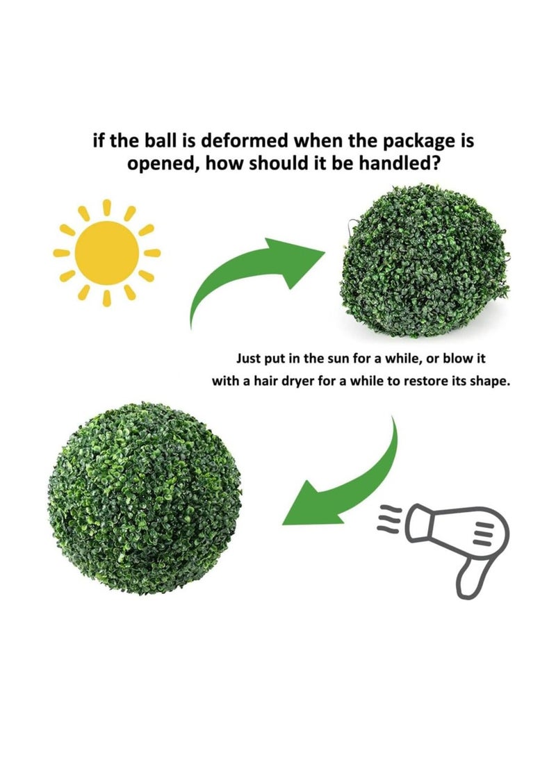 FFD Artificial Topiary Grass Balls Realistic Boxwood for Indoor & Outdoor Decor, Perfect for Home, Hotels, Weddings, & Events