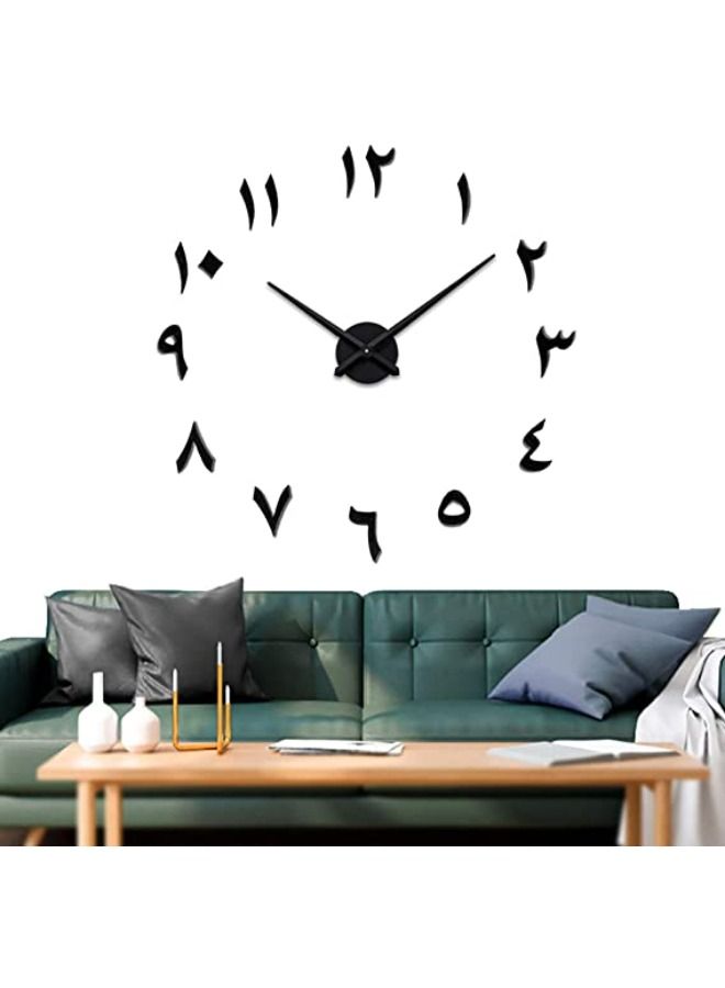 DIY Acrylic Wall Clock Modern Design Wall Clock Frameless Home Art Decor Quartz - Silver