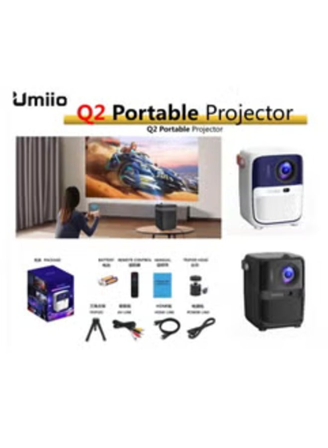 A008 Intelligent Screen Projector: 5G WiFi & Bluetooth 1080P Entertainment Hub in Black