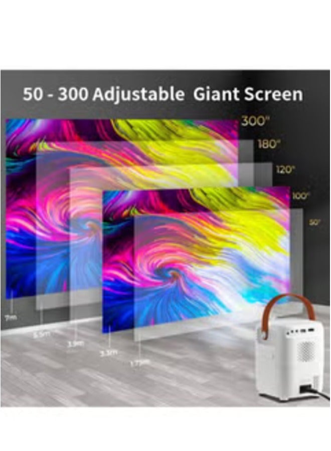 A008 Intelligent Screen Projector: 5G WiFi & Bluetooth 1080P Entertainment Hub in Black