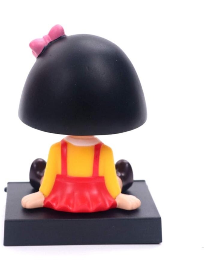 GCT Bobbleheads for Cars - Cute Animated Head Bobs, Mobile Phone Holder & Desk Decor, Ideal Gift for All Ages - Crayon Shin-Chan & Chibi Maruko Action Figures