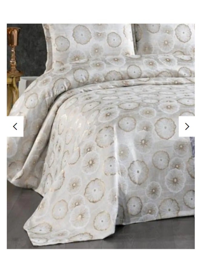 Luxury Floral Patterned Bed Cover Set - Turkish Made - Elegant Comfort for Your Bedroom