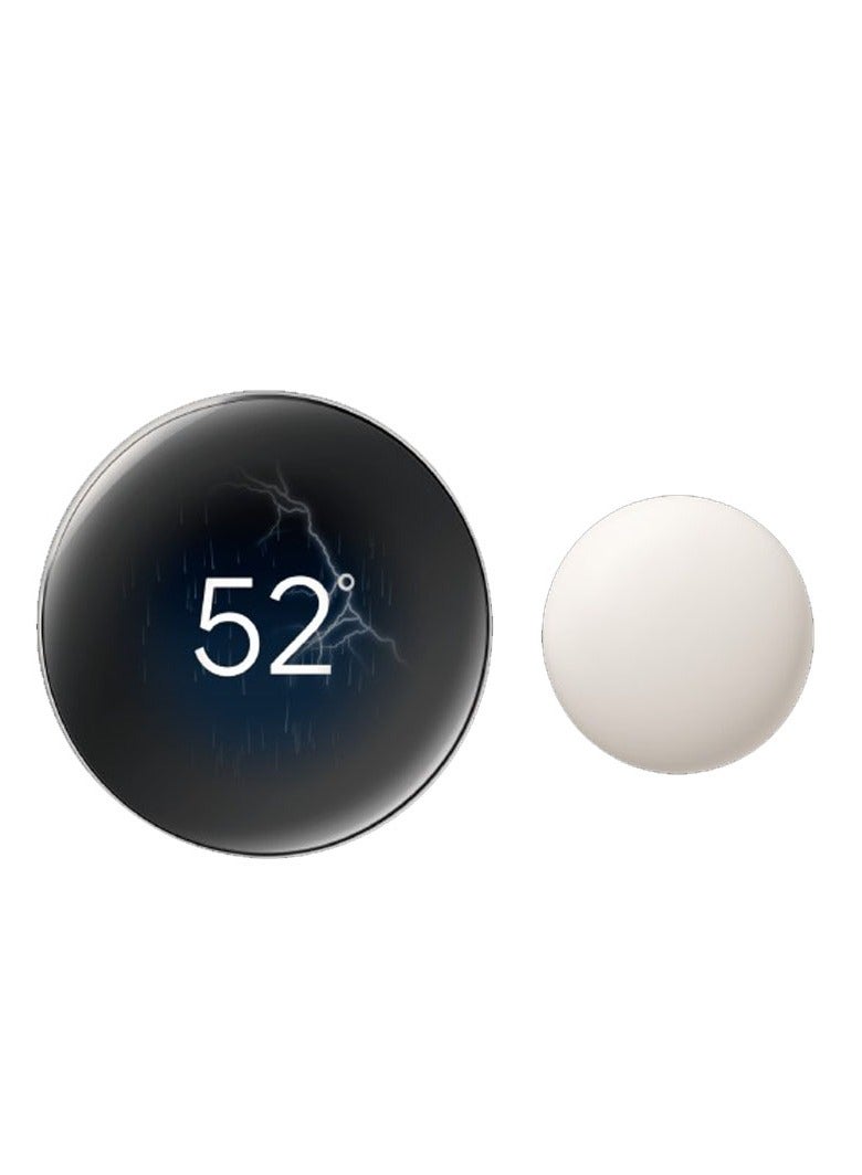 Google Nest Learning Thermostat (4th Gen) with Nest Temperature Sensor (2nd Gen) - Polished Silver