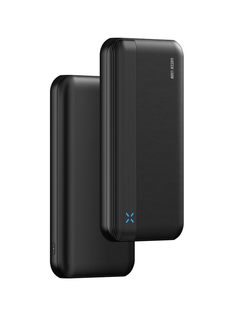 Milos 10000mAh Powerbank / PD20W Fast Charging / LED Indicator / Charge Multiple Devices / Micro/USB-A/USB-C Port / Compact & Slim Design / Lithium Polymer Battery Type - Black