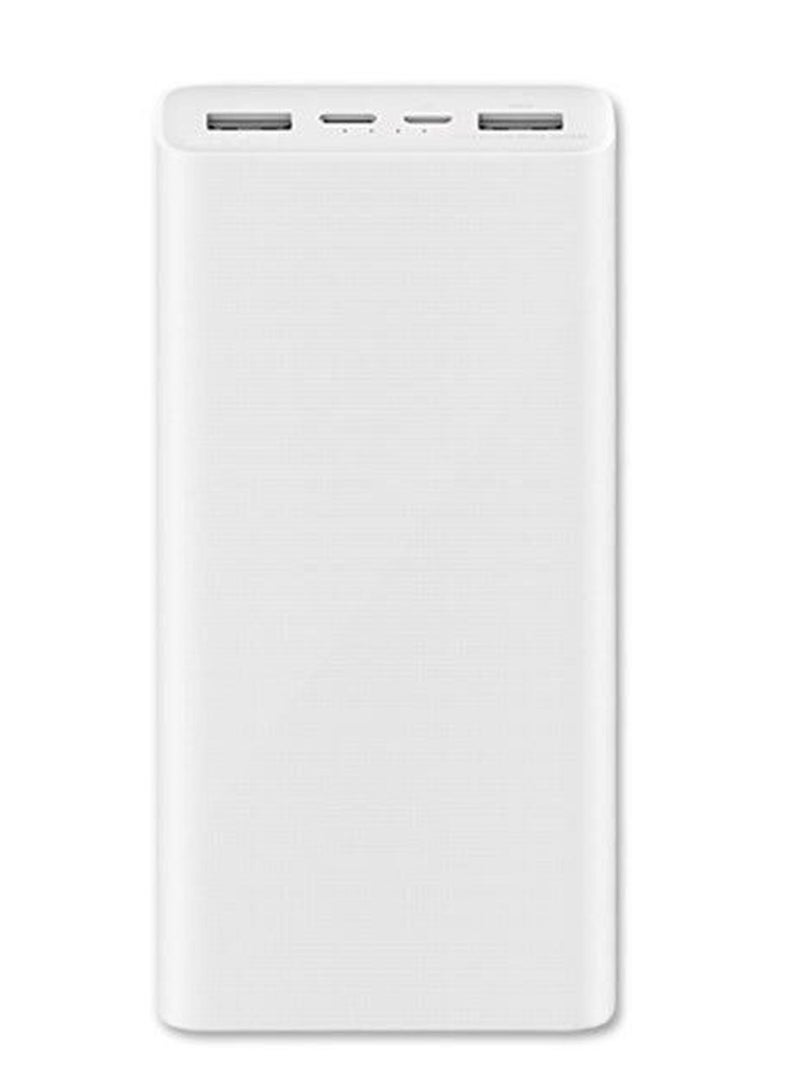 20000 mAh Power Bank Portable Charger,18W High Capacity, External Battery Pack Compatible with Smart Devices White