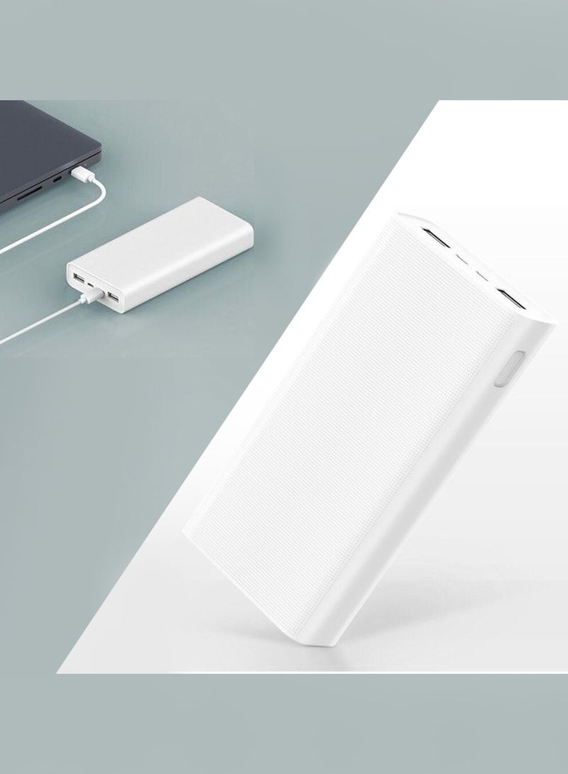 20000 mAh Power Bank Portable Charger,18W High Capacity, External Battery Pack Compatible with Smart Devices White