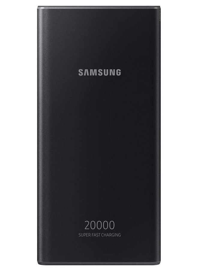 20000 mAh Power Bank, 2 USB C, 1 USB A,Up to 25W Battery Pack Black