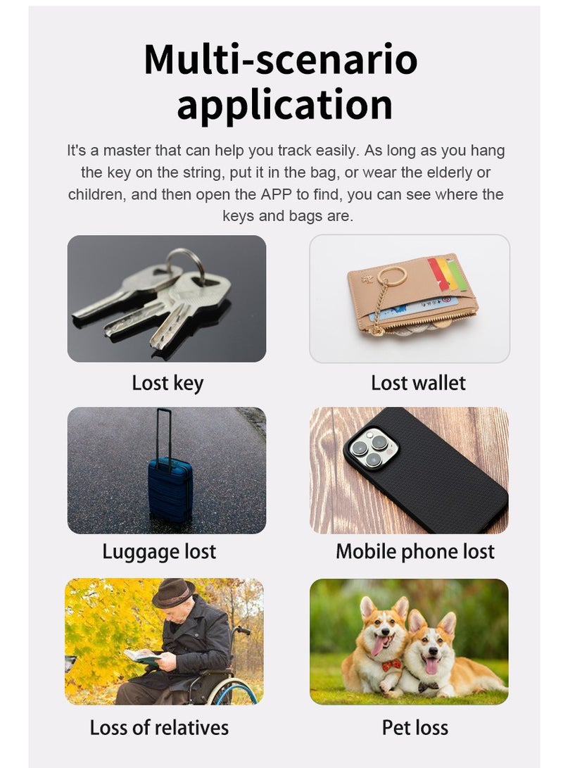 Smart Tag (Cheap alternative of Airtag), IOS and Android, Bluetooth Finder, Keys Finder And Item Locator for Child, Elders, Pets, Keys, Bags, Wallets and More. Black