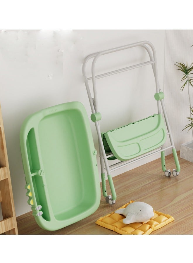 Multifunctional Baby Changing Station with Storage Shelf and Toy Bar – Adjustable Height