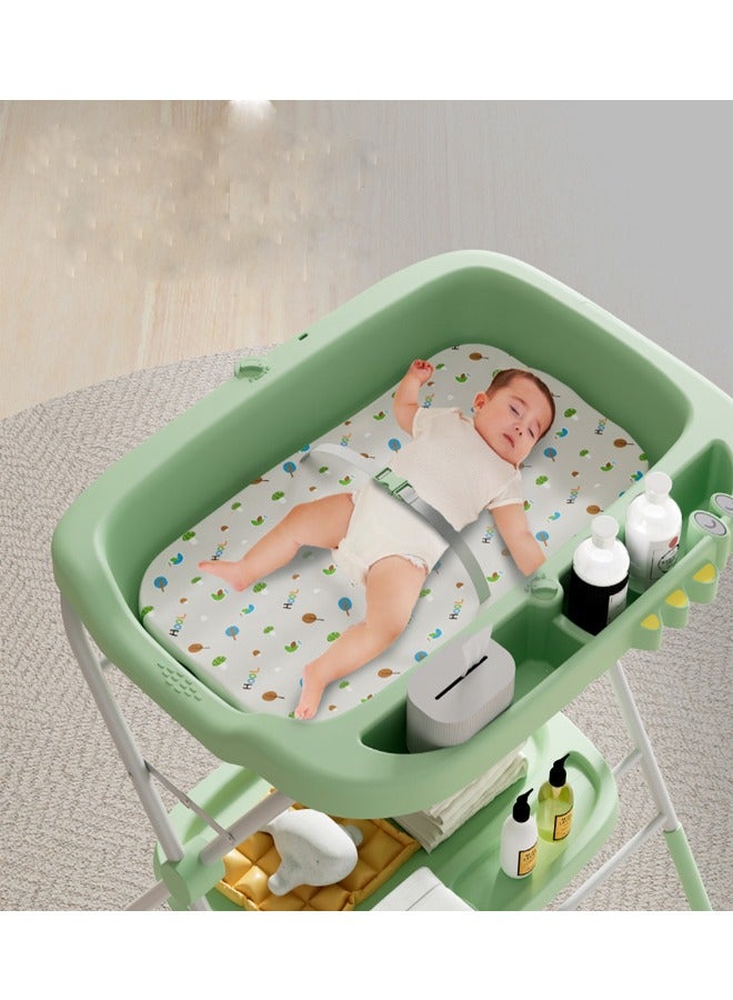 Multifunctional Baby Changing Station with Storage Shelf and Toy Bar – Adjustable Height